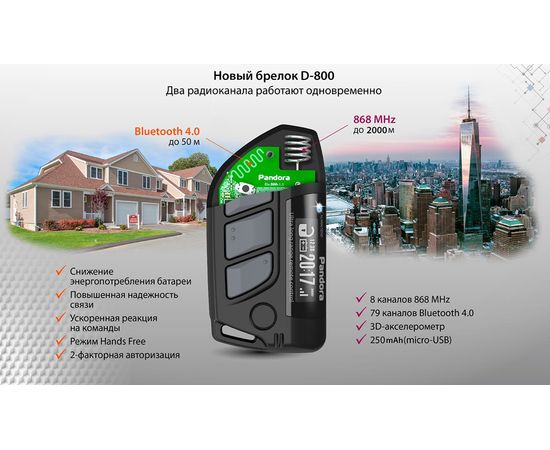Купить Брелок D-800, изображение 2 в интернет магазине Пандора трейд Сибирь